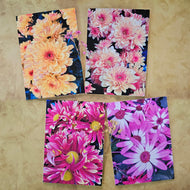 Vibrant Summer Flowers Greeting Cards 5x7 in with Envelopes | Original Floral Photography Art | Blank Note Cards Set of 4