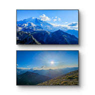 Mt. Rainier National Park Horizontal Prints Set of 2 | Authentic Nature Photography | Unframed Canvas Biophilic Mountain Wall Art
