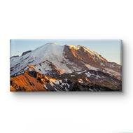Mt. Rainier in Summer Sunset | Authentic Nature Closeup Photography | Gallery Wrapped Canvas Horizontal Print | Biophilic Wall Art for Home