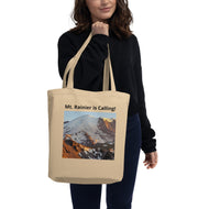 Eco Tote Bag Featuring Mt. Rainier in Sunset | Authentic Nature Photography
