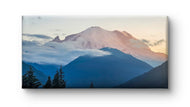 Mt. Rainier Sunset Authentic Nature Photography Print | Gallery Wrapped Canvas Horizontal Wall Art | Ready-to-Hang Biophilic Home Office Decor