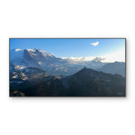 Summer Brilliance — Mt. Rainier Glacier View Closeup Photography | Unframed Horizontal Panoramic Canvas Biophilic Wall Art