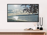 Digital 3 Prints 2x1 & 3x2 & 16x9 Ratios | Sea Sunset with Vibrant Leaves Authentic Photography | Instant Download for Home Wall Art Décor & Multi-Device Wallpapers