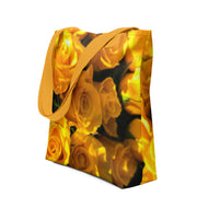 Canvas Tote Bag 15x15 in | Sunny Yellow Roses Original Print
