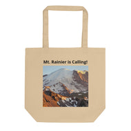 Eco Tote Bag Featuring Mt. Rainier in Sunset | Authentic Nature Photography
