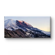 Mt. Rainier in Summer Sunset | Authentic Nature Closeup Photography | Gallery Wrapped Canvas Horizontal Print | Biophilic Style Wall Art