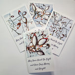 Winter Snowy Foliage Original Photography Greeting Cards | Blank Note Cards Set of 4 with Envelopes | 5.5" × 8.5" Glossy