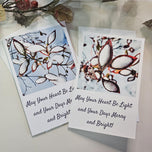 Winter Snowy Foliage Original Photography Greeting Cards | Blank Note Cards Set of 4 with Envelopes | 5.5" × 8.5" Glossy