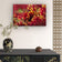 Red Floral Canvas Wall Art | Spring Gerbera Macro Photography | Horizontal Gallery Wrapped Print | Ready to Hang