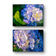 Blue Hydrangea in Sunset Canvas Print Set of 2 | Authentic Nature Photography Wall Art | Horizontal Unframed Canvas | Biophilic Home Décor