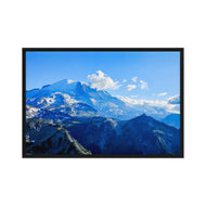 Mt. Rainier Authentic Nature Closeup Photography | Framed Canvas Horizontal Print | Biophilic Style Wall Art Décor