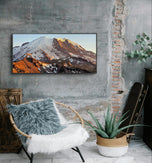 Mt. Rainier in Summer Sunset | Authentic Nature Closeup Photography | Unframed Canvas Horizontal Print | Biophilic Wall Art for Home Office