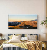 Rainier Mountains in Summer Sunset | Authentic Nature Photography | Gallery Wrapped Canvas Horizontal Print | Biophilic Wall Art for Home & Office Décor