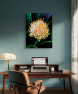 Vibrant Tropical Flower | Authentic Nature Closeup Photography Print | Vertical Unframed Canvas Wall Art for Biophilic Home Office Décor