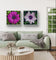 Vibrant Flowers with Raindrops Photography | Set of 4 Square Unframed Canvas Prints | Nature Wall Art for Home & Office