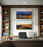 Rainier Mountains in Sunset Canvas Print Set of 2 | Authentic Nature Photography | Unframed Horizontal Canvas | Biophilic Wall Art