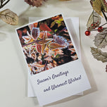 Winter Frost Covered Leaves Original Photography Greeting Cards | Blank Note Cards Set of 4 with Envelopes | 5" × 7" Canvas Paper