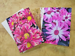 Vibrant Summer Flowers Greeting Cards 5x7 in with Envelopes | Original Floral Photography Art | Blank Note Cards Set of 4