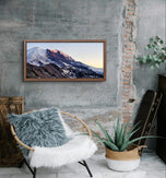 Mt. Rainier in Summer Sunset | Authentic Nature Photography | Unframed Canvas Horizontal Print | Biophilic Wall Art for Home Office Décor