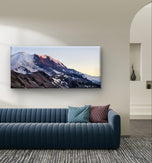 Mt. Rainier in Summer Sunset | Authentic Nature Closeup Photography | Gallery Wrapped Canvas Horizontal Print | Biophilic Style Wall Art