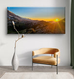 Mt. Rainier in Sunset | Authentic Nature Photography | Gallery Wrapped Canvas Horizontal Print | Biophilic Style Wall Art for Home Office