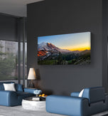 Mt. Rainier in Sunset | Authentic Nature Photography | Gallery Wrapped Canvas Horizontal Print | Biophilic Style Wall Art Home Office Decor