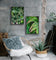 Summer Green Leaves Closeup Photography Unframed Canvas Set of 2 Prints - Modern Nature Wall Art for Home Office Décor
