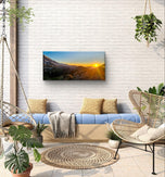 Mt. Rainier in Sunset | Authentic Nature Photography | Gallery Wrapped Canvas Horizontal Print | Biophilic Style Wall Art for Home Office