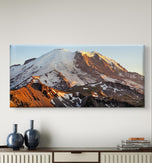 Mt. Rainier in Summer Sunset | Authentic Nature Closeup Photography | Gallery Wrapped Canvas Horizontal Print | Biophilic Wall Art for Home
