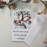 Winter Snowy Foliage Original Photography Greeting Cards | Blank Note Cards Set of 4 with Envelopes | 5.5" × 8.5" Glossy