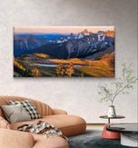 Rainier Mountains in Sunset | Authentic Nature Photography | Gallery Wrapped Canvas Horizontal Print | Biophilic Wall Art for Home & Office Decor