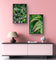 Summer Green Leaves Closeup Photography Unframed Canvas Set of 2 Prints - Modern Nature Wall Art for Home Office Décor