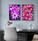 Vibrant Dahlia Flowers Canvas Wall Art Set | 4 Unframed Vertical Prints | Eco-Friendly Modern Home Office Décor