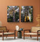 Forest Trees in Sunset Unframed Canvas Vertical Print Set of 2 | Authentic Nature Photography Wall Art | Biophilic Home Office Decor