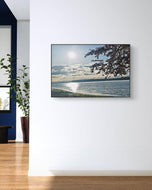 Sea Sunset with Vibrant Leaves | Nature Photography Wall Art | Unframed Canvas Print | Horizontal Large Modern Tranquil Landscape Home Décor