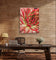 Red Succulents with Raindrops | Macro Photography Print | Vertical Gallery Wrapped Canvas Wall Art for Home & Office
