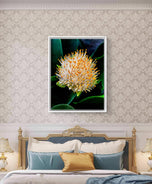 Vibrant Tropical Flower | Authentic Nature Closeup Photography Print | Vertical Unframed Canvas Wall Art for Biophilic Home Office Décor