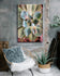 Gallery Wrapped Canvas Featuring Macro Photography of Green Succulents | Biophilic Style Vertical Wall Art for Home & Office Décor