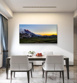 Mt. Rainier in Sunset | Authentic Nature Photography | Gallery Wrapped Canvas Horizontal Print | Biophilic Wall Art for Home Office Décor