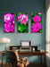 Pink Hydrangea Close-Up Nature Photography | Vertical Unframed Canvas Wall Art Set of 3 | Elegant Floral Print for Home, Office, or Gift