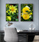 Yellow Dahlia Flowers Closeup Photography Unframed Canvas Set of 4 Prints - Modern Nature Wall Art for Home Office Decor