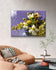 White Spring Blossom with Raindrops | Macro Floral Photography | Horizontal Gallery Wrapped Canvas | Modern Botanical Wall Art Décor