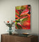 Red Succulents with Raindrops | Vertical Gallery Wrapped Canvas Print | Nature Photography Wall Art for Home & Office