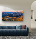 Rainier Mountains in Sunset | Authentic Nature Photography | Gallery Wrapped Canvas Horizontal Print | Biophilic Wall Art for Home & Office Decor