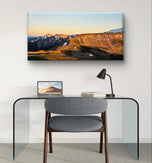 Rainier Mountains in Summer Sunset | Authentic Nature Photography | Gallery Wrapped Canvas Horizontal Print | Biophilic Wall Art for Home & Office Décor