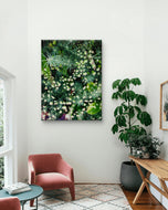 Gallery Wrapped Canvas Wall Art | Lash Green Foliage Closeup Authentic Photography Print | Biophilic Style Home & Office Décor