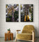 Forest Trees in Sunset Unframed Canvas Vertical Print Set of 2 | Authentic Nature Photography Wall Art | Biophilic Home Office Decor