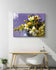 White Spring Blossom with Raindrops | Macro Floral Photography | Horizontal Gallery Wrapped Canvas | Modern Botanical Wall Art Décor
