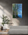 Tranquil Birch Trees by Mountain Lake Original Photography Wall Art Décor for Living Room, Office, or Cabin-Vertical Unframed Canvas Print