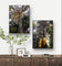 Forest Trees in Sunset Unframed Canvas Vertical Print Set of 2 | Authentic Nature Photography Wall Art | Biophilic Home Office Decor